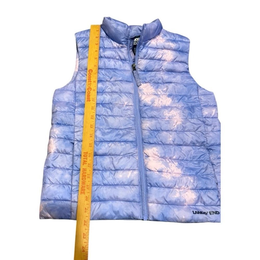 Lands' End Lavender Purple Girls Lg (10-12) Quilted Puffer Full Zip Vest - Picture 2 of 11